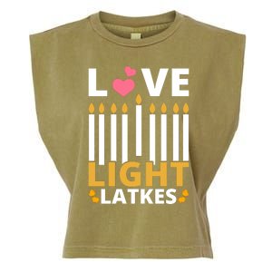 Hanukkah Love Light Latkes Gift Garment-Dyed Women's Muscle Tee