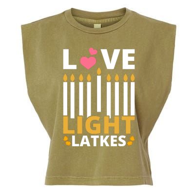 Hanukkah Love Light Latkes Gift Garment-Dyed Women's Muscle Tee