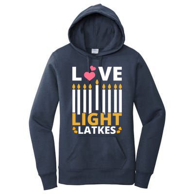 Hanukkah Love Light Latkes Gift Women's Pullover Hoodie