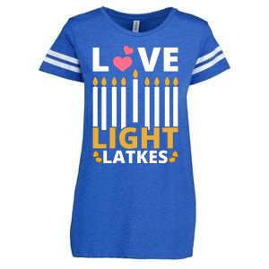 Hanukkah Love Light Latkes Gift Enza Ladies Jersey Football T-Shirt