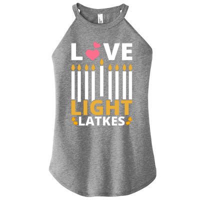 Hanukkah Love Light Latkes Gift Women's Perfect Tri Rocker Tank