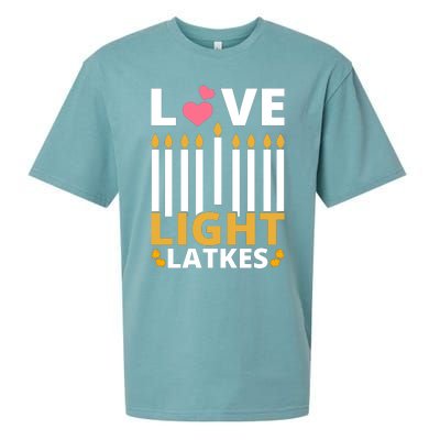 Hanukkah Love Light Latkes Gift Sueded Cloud Jersey T-Shirt