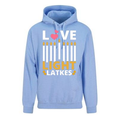 Hanukkah Love Light Latkes Gift Unisex Surf Hoodie