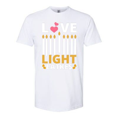 Hanukkah Love Light Latkes Gift Softstyle CVC T-Shirt