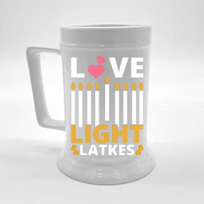 Hanukkah Love Light Latkes Gift Beer Stein