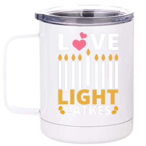 Hanukkah Love Light Latkes Gift 12 oz Stainless Steel Tumbler Cup