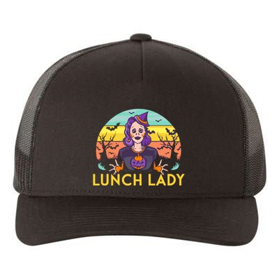 Halloween Lunch Lady Cafeteria Spooky Lunch Lady Halloween Yupoong Adult 5-Panel Trucker Hat