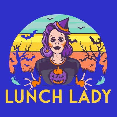 Halloween Lunch Lady Cafeteria Spooky Lunch Lady Halloween T-Shirt