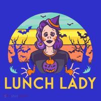 Halloween Lunch Lady Cafeteria Spooky Lunch Lady Halloween T-Shirt