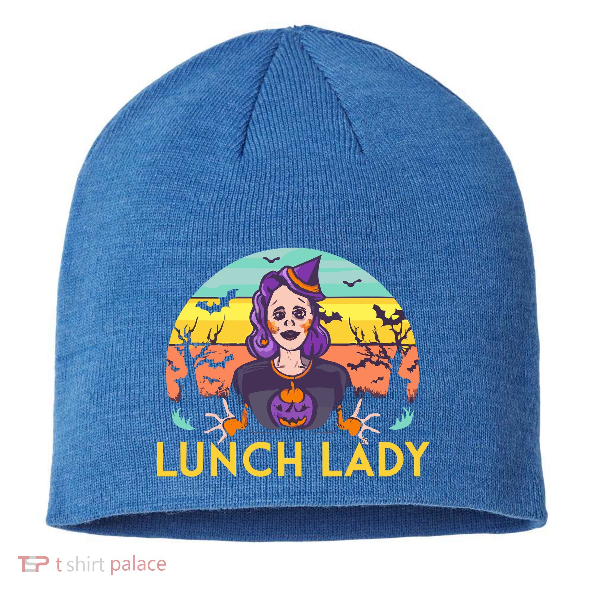 Halloween Lunch Lady Cafeteria Spooky Lunch Lady Halloween Sustainable Beanie