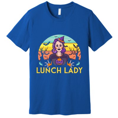 Halloween Lunch Lady Cafeteria Spooky Lunch Lady Halloween Premium T-Shirt