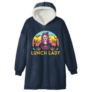 Halloween Lunch Lady Cafeteria Spooky Lunch Lady Halloween Hooded Wearable Blanket