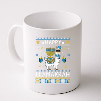 Happy Llamakkah Llama Alpaca Hanukkah Ugly Sweater Chanukah  Coffee Mug