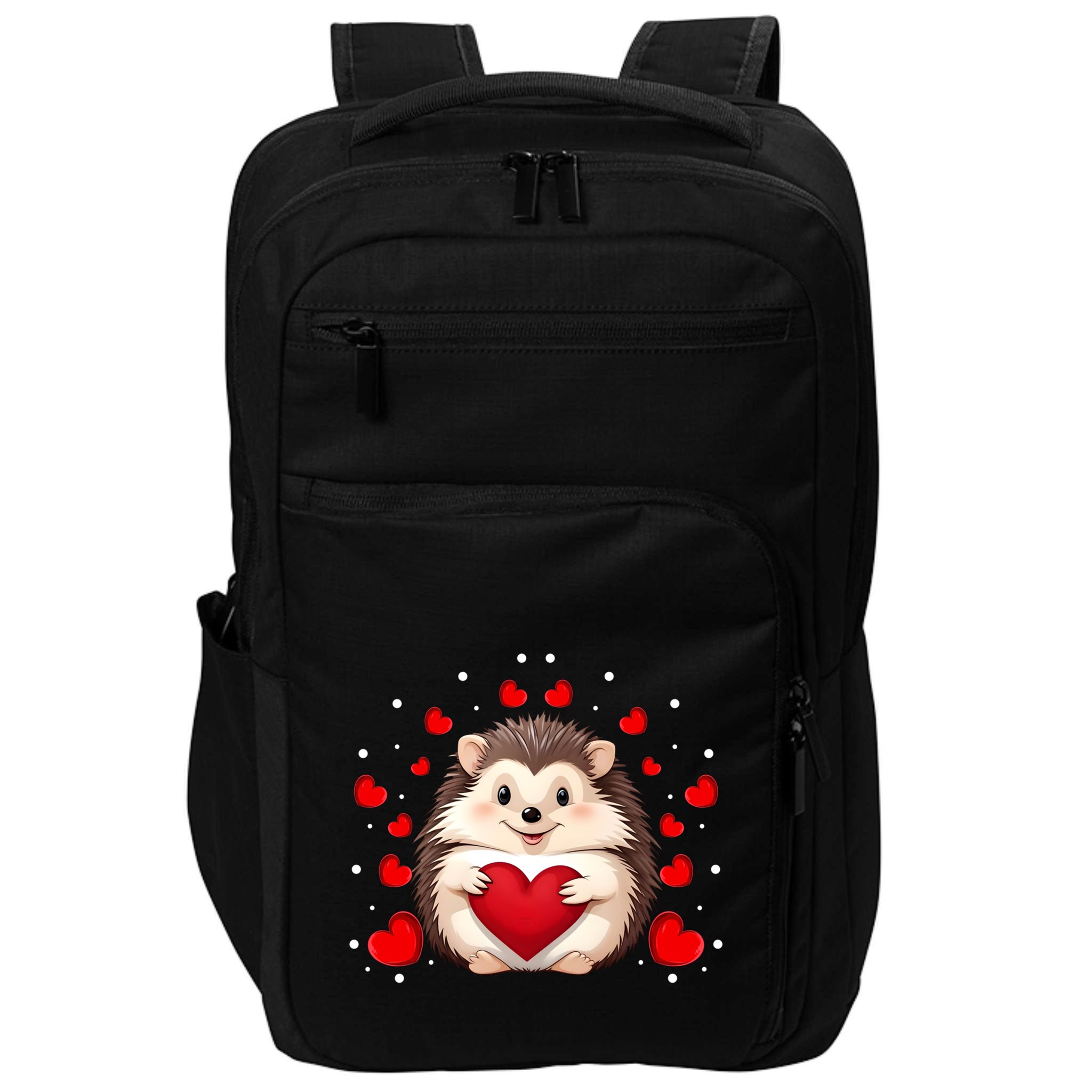Hedgehog Lover Love Hearts Hedgehog Valentines Day Gift Impact Tech Backpack
