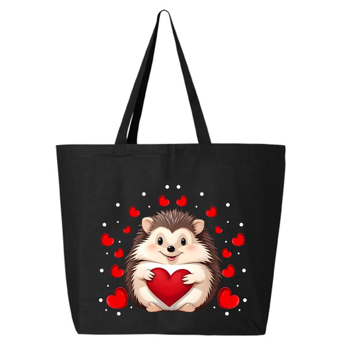 Hedgehog Lover Love Hearts Hedgehog Valentines Day Gift 25L Jumbo Tote