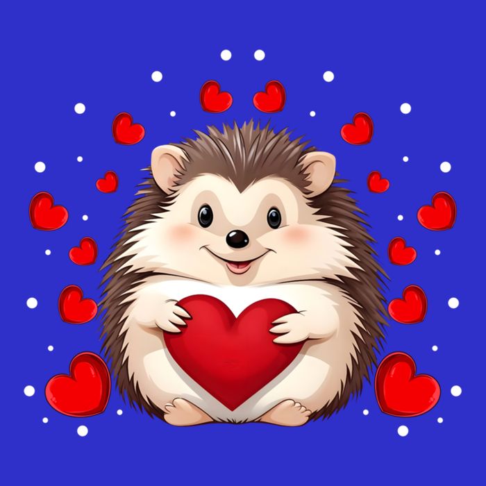 Hedgehog Lover Love Hearts Hedgehog Valentines Day Gift 16 in Basic Backpack