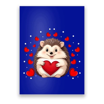 Hedgehog Lover Love Hearts Hedgehog Valentines Day Gift Poster