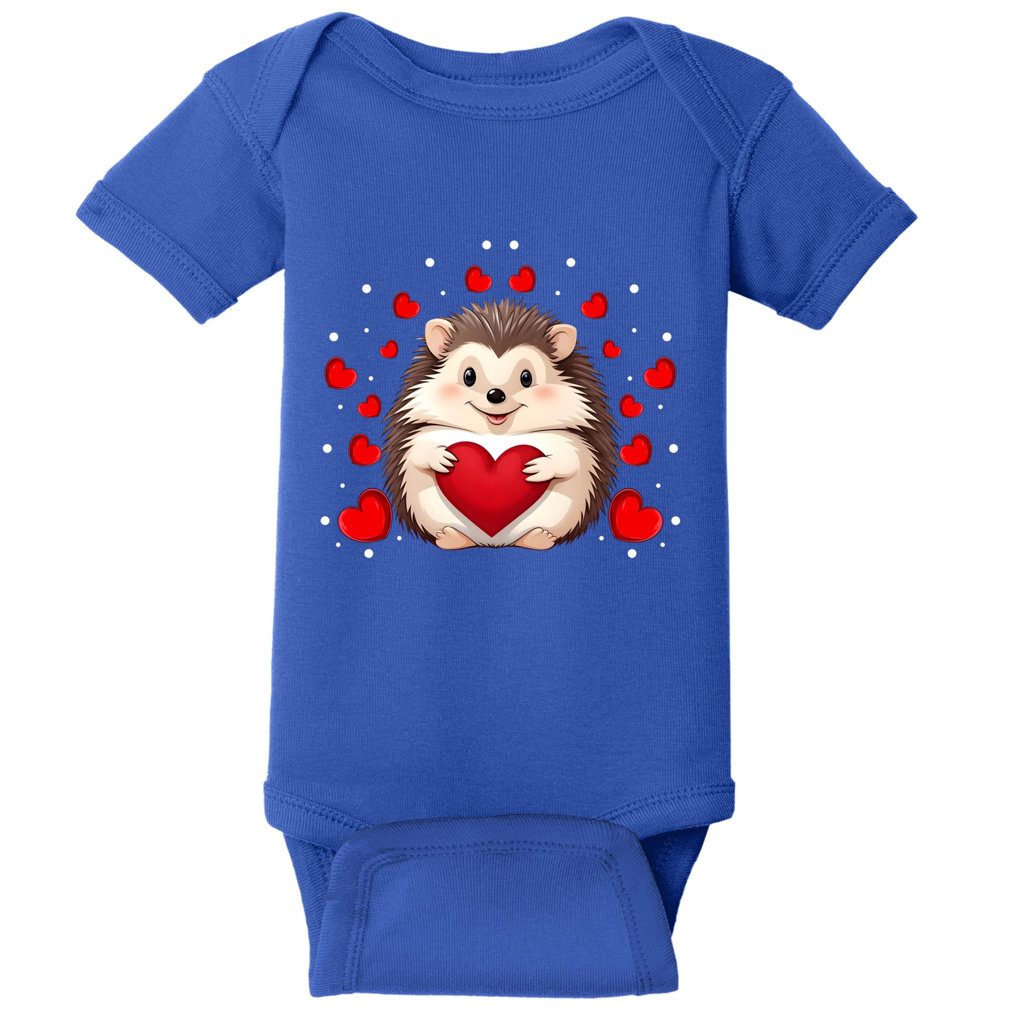 Hedgehog Lover Love Hearts Hedgehog Valentines Day Gift Baby Bodysuit