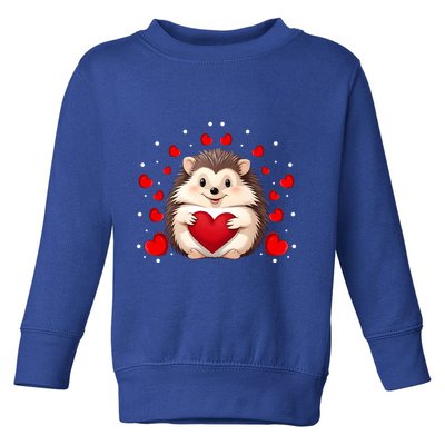 Hedgehog Lover Love Hearts Hedgehog Valentines Day Gift Toddler Sweatshirt