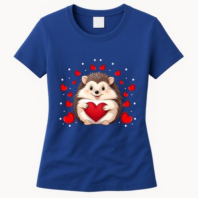 Hedgehog Lover Love Hearts Hedgehog Valentines Day Gift Womens T-Shirt