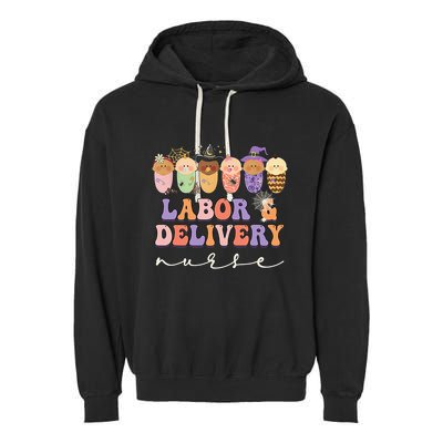 Halloween L&D Labor And Delivery Nurse Party Costume Garment-Dyed Fleece Hoodie