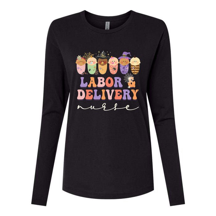 Halloween L&D Labor And Delivery Nurse Party Costume Womens Cotton Relaxed Long Sleeve T-Shirt