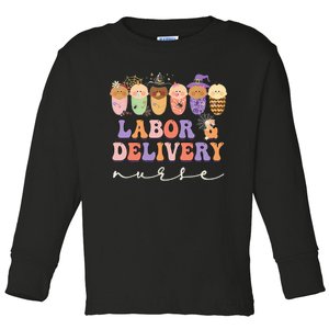 Halloween L&D Labor And Delivery Nurse Party Costume Toddler Long Sleeve Shirt