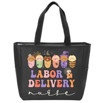 Halloween L&D Labor And Delivery Nurse Party Costume Zip Tote Bag