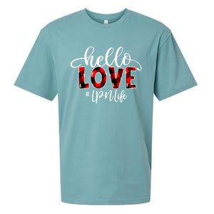 Hello Love Lpn Life Flannel Valentine's Day Great Gift Sueded Cloud Jersey T-Shirt