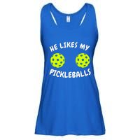 He Likes My Pickleballs Couple Pickleball Matching Ladies Essential Flowy Tank