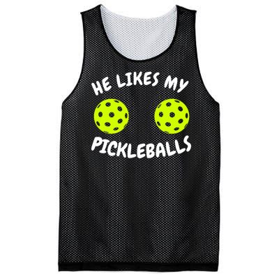 He Likes My Pickleballs Couple Pickleball Matching Mesh Reversible Basketball Jersey Tank