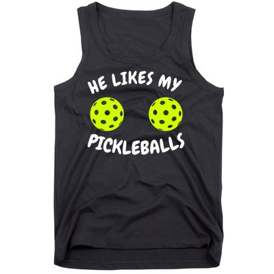 He Likes My Pickleballs Couple Pickleball Matching Tank Top