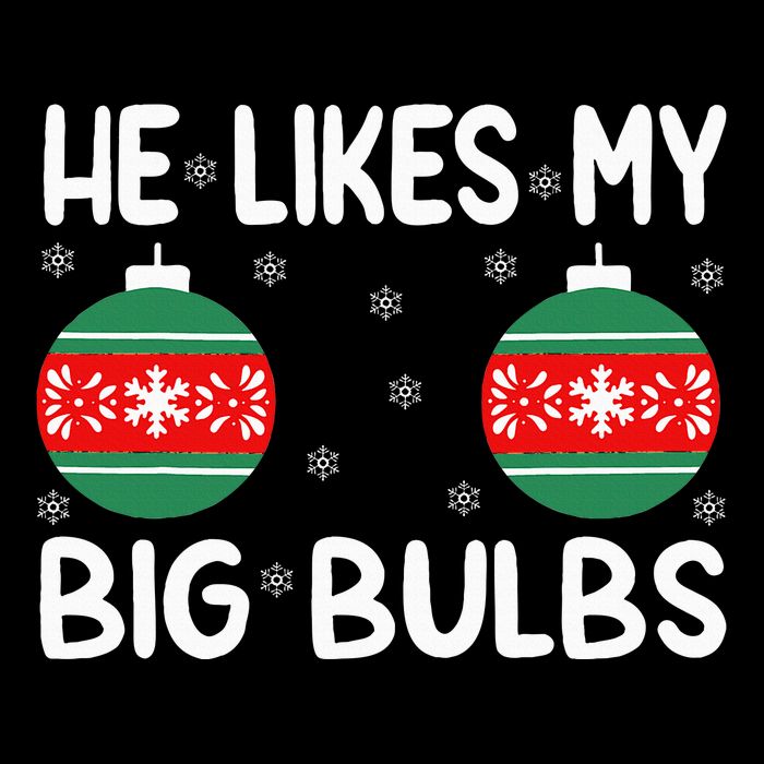 He Likes My Big Bulbs Funny Couples Matching Christmas Cooling Performance Long Sleeve Crew