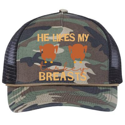 He Likes My Turkey Breasts Couple Matching Retro Rope Trucker Hat Cap