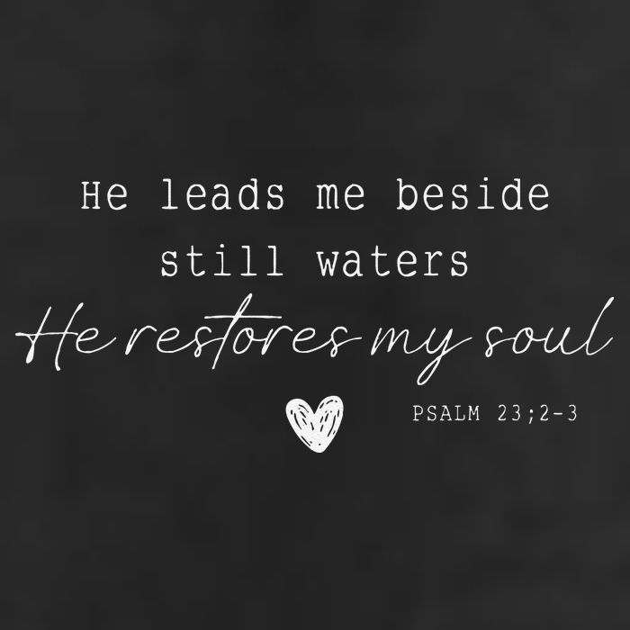 He Leads Me Beside Still Waters He Restores My Soul Golf Towel