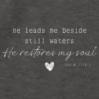 He Leads Me Beside Still Waters He Restores My Soul Vector Backpack