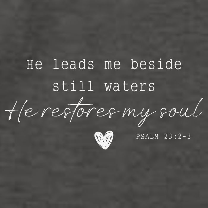 He Leads Me Beside Still Waters He Restores My Soul Vector Backpack