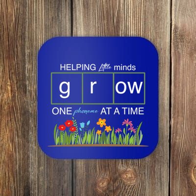 Helping Little Minds Grow Phoneme At A Time Science Coding Cute Gift Coaster