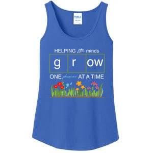 Helping Little Minds Grow Phoneme At A Time Science Coding Cute Gift Ladies Essential Tank