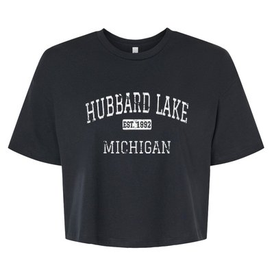 Hubbard Lake Michigan Mi Vintage Bella+Canvas Jersey Crop Tee