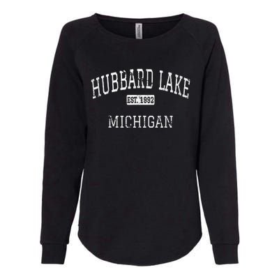 Hubbard Lake Michigan Mi Vintage Womens California Wash Sweatshirt