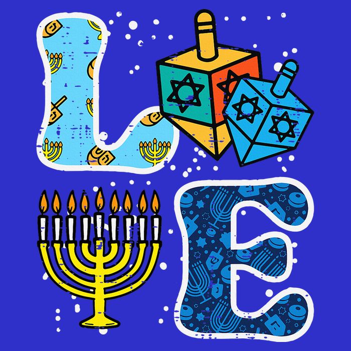 Hanukkah Love Menorah Dreidel Chanukah Jewish  16 in Basic Backpack