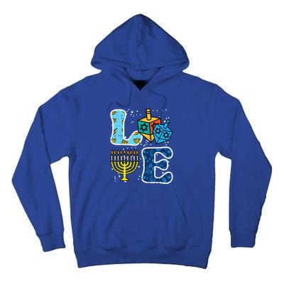 Hanukkah Love Menorah Dreidel Chanukah Jewish  Tall Hoodie