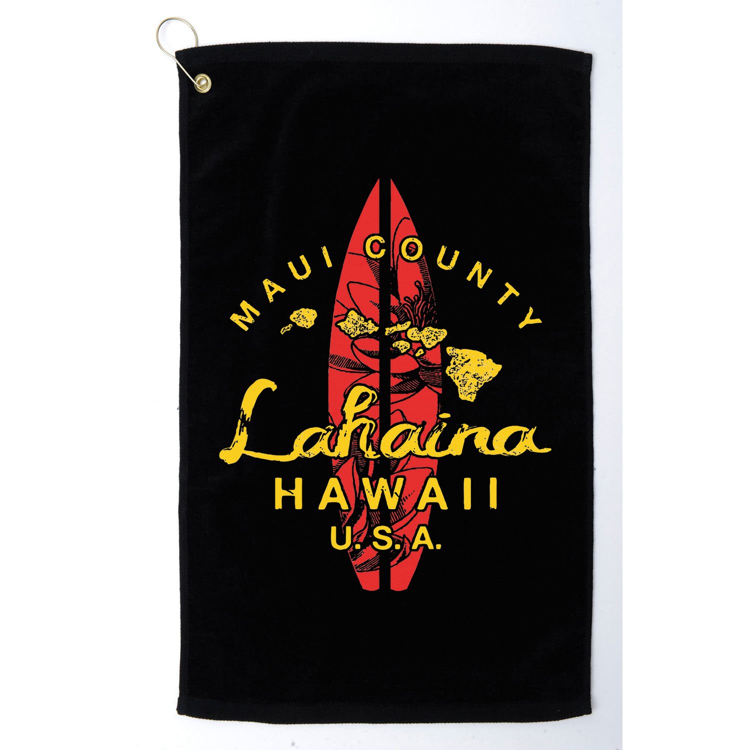 Hawaii Lahaina Maui Vintage Hawaiian Islands Surf Golf Towel