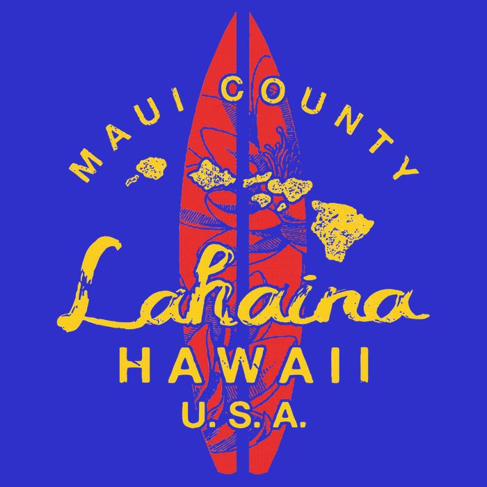 Hawaii Lahaina Maui Vintage Hawaiian Islands Surf Hoodie