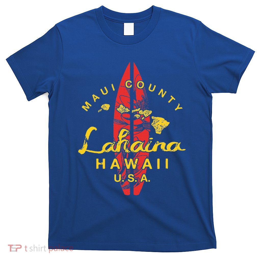 Hawaii Lahaina Maui Vintage Hawaiian Islands Surf T-Shirt