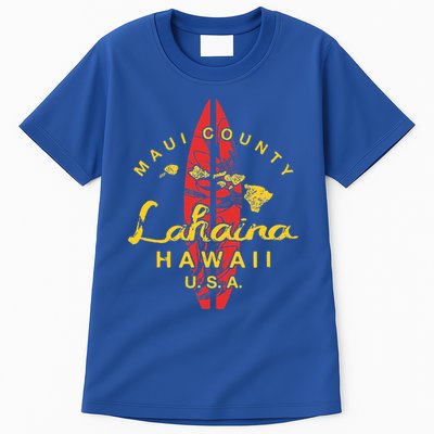 Hawaii Lahaina Maui Vintage Hawaiian Islands Surf Tall T-Shirt
