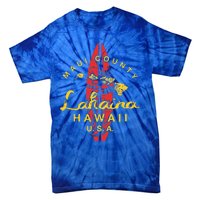 Hawaii Lahaina Maui Vintage Hawaiian Islands Surf Tie-Dye T-Shirt