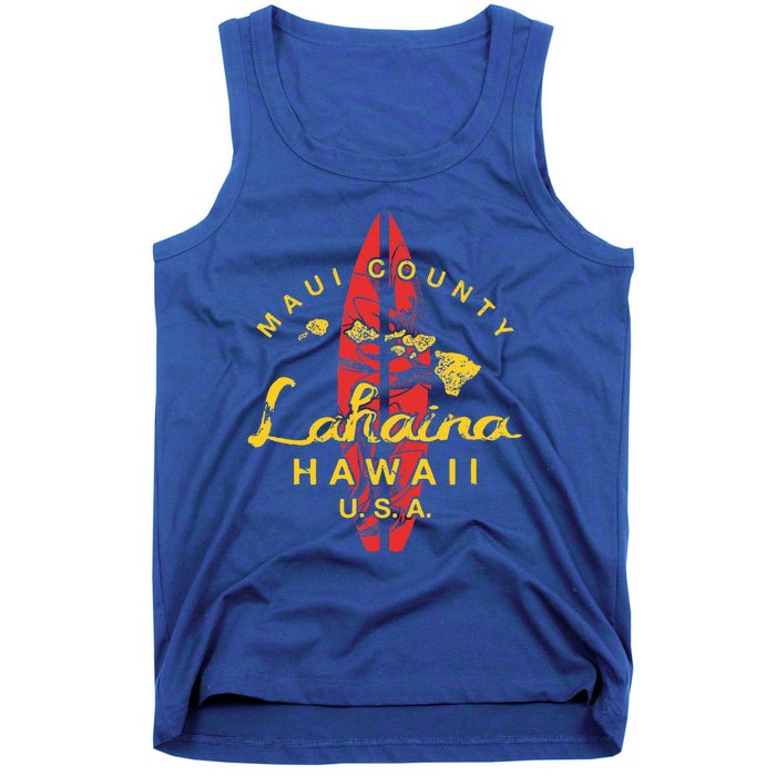 Hawaii Lahaina Maui Vintage Hawaiian Islands Surf Tank Top