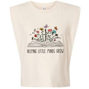 Helping Little Minds Grow Wildflowers Teacher To School Garment-Dyed Women's Muscle Tee